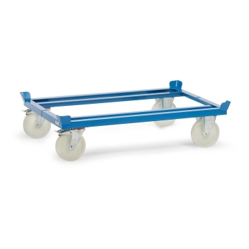 Fetra Paletten-Fahrgestell 1050 kg, 1210 x 810 mm, Polyamidräder, RAL 5007 Brillantblau