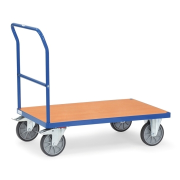 Fetra Schiebebügelwagen MultiVario-Transporter, 500 kg Tragkraft, 850 x 500 mm, RAL 5007 Brillantblau-Ladefläche 850 x 500 mm
